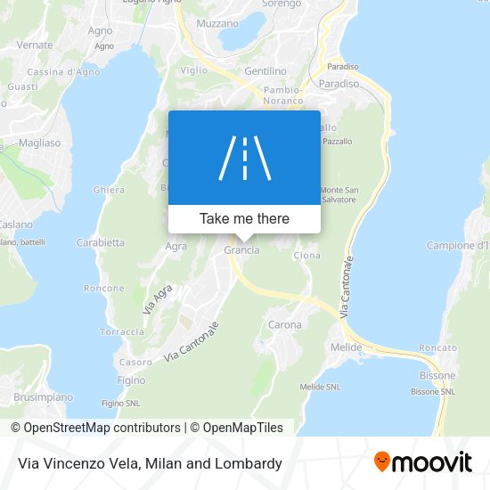 Via Vincenzo Vela map