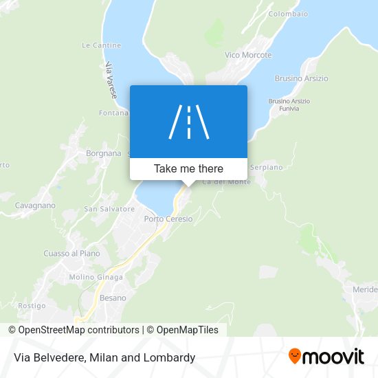Via Belvedere map