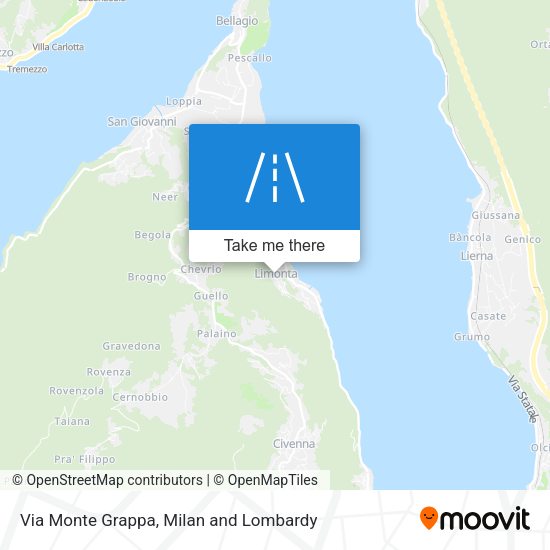 Via Monte Grappa map