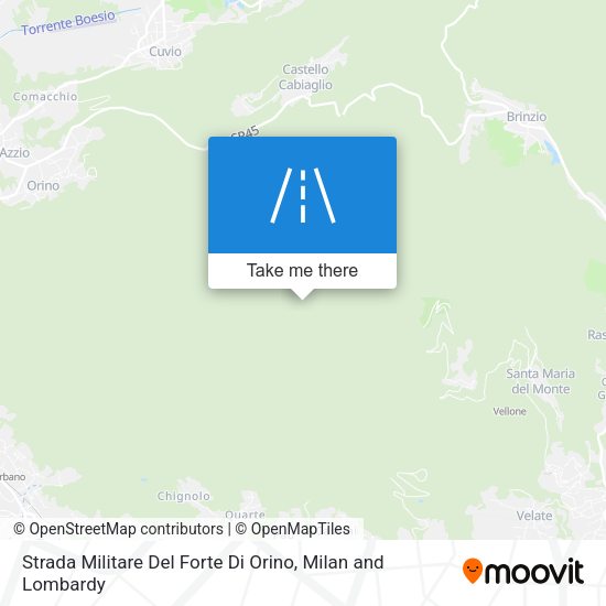 Strada Militare Del Forte Di Orino map