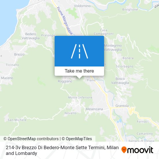 214-3v Brezzo Di Bedero-Monte Sette Termini map