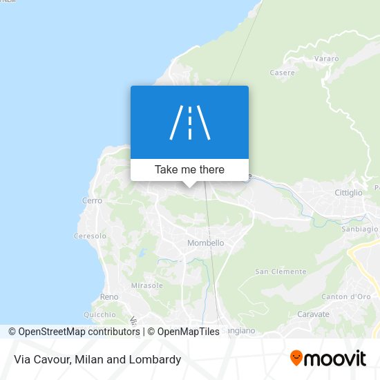 Via Cavour map