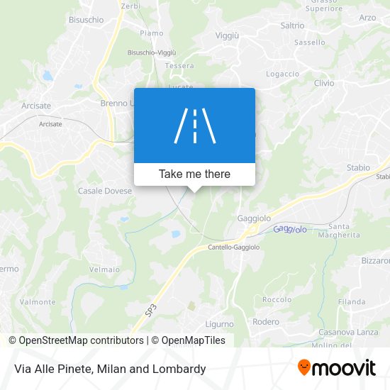 Via Alle Pinete map