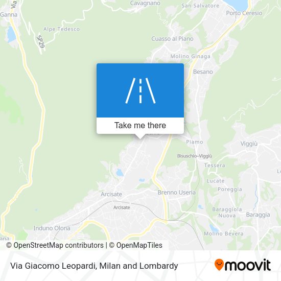 Via Giacomo Leopardi map