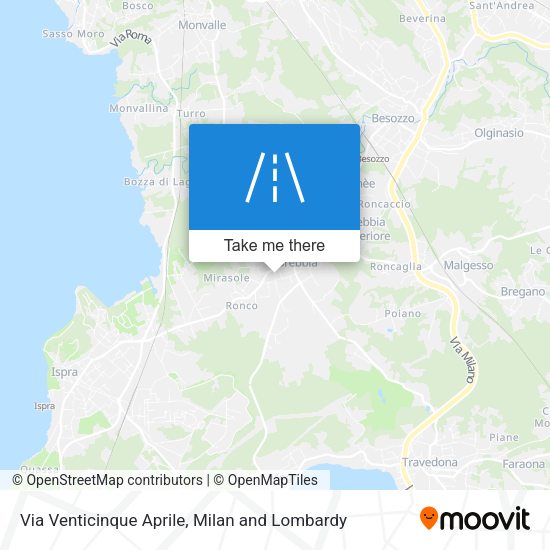 Via Venticinque Aprile map