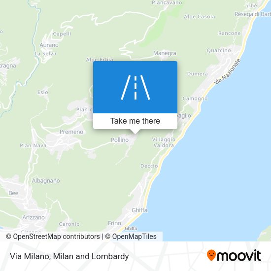 Via Milano map