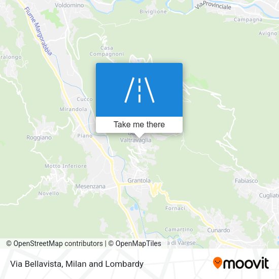 Via Bellavista map