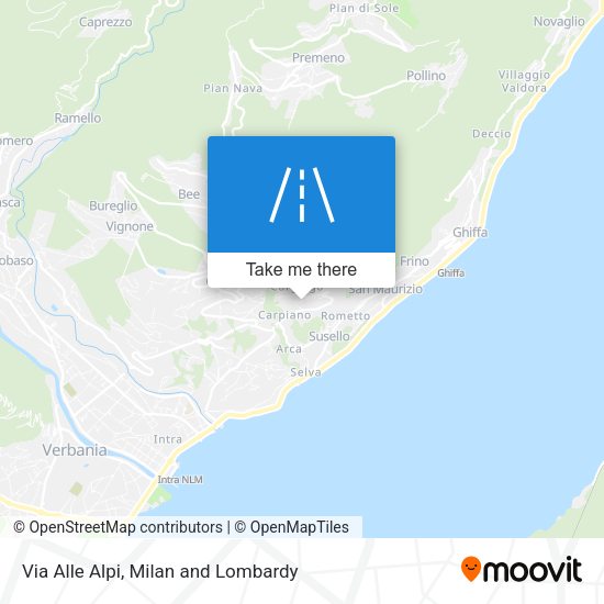 Via Alle Alpi map