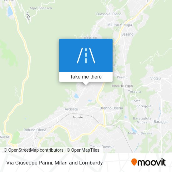 Via Giuseppe Parini map