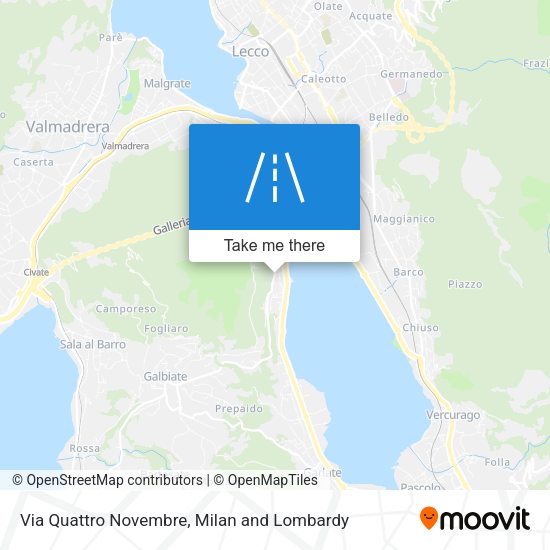 Via Quattro Novembre map