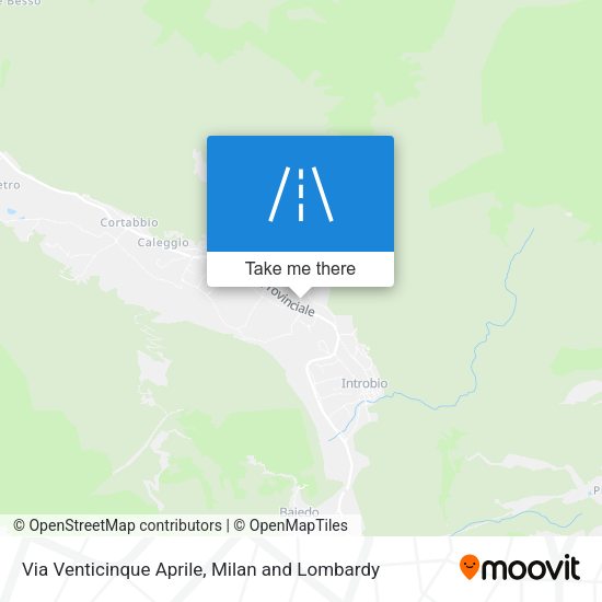 Via Venticinque Aprile map