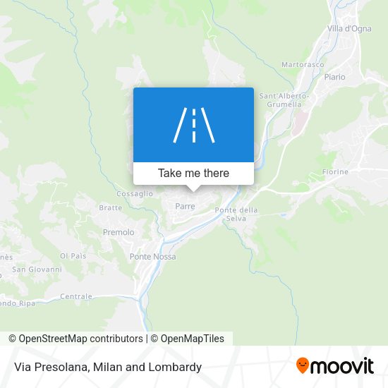 Via Presolana map