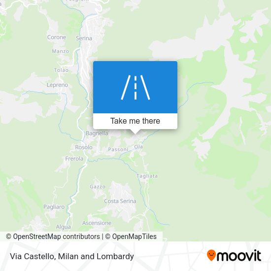 Via Castello map