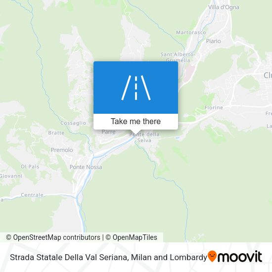 Strada Statale Della Val Seriana map