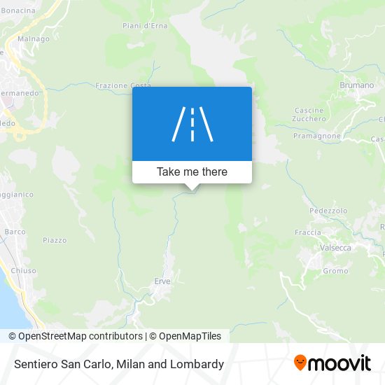 Sentiero San Carlo map
