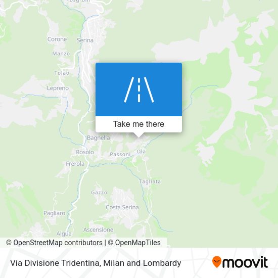 Via Divisione Tridentina map
