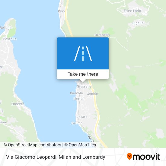 Via Giacomo Leopardi map