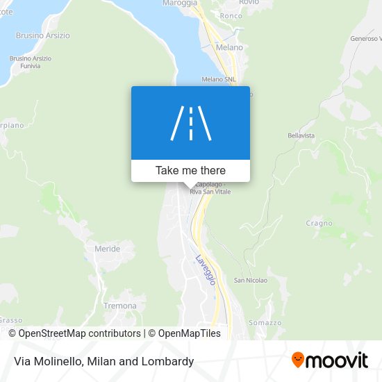 Via Molinello map