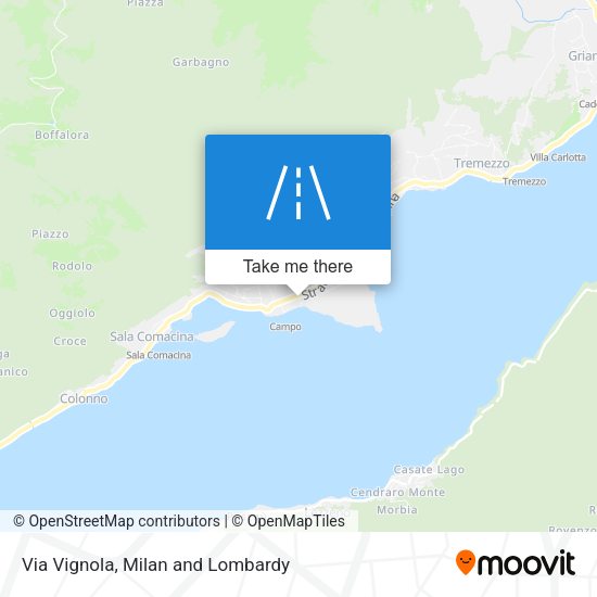 Via Vignola map