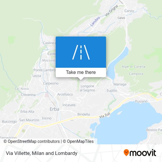 Via Villette map