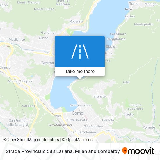Strada Provinciale 583 Lariana map