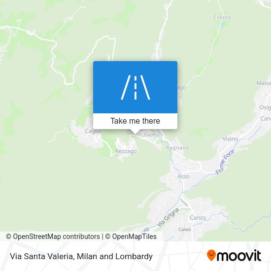 Via Santa Valeria map