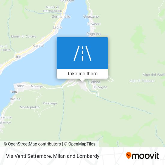 Via Venti Settembre map