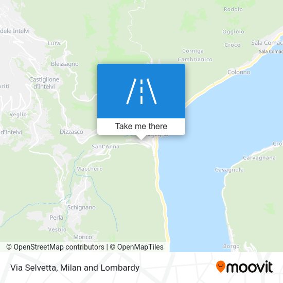 Via Selvetta map