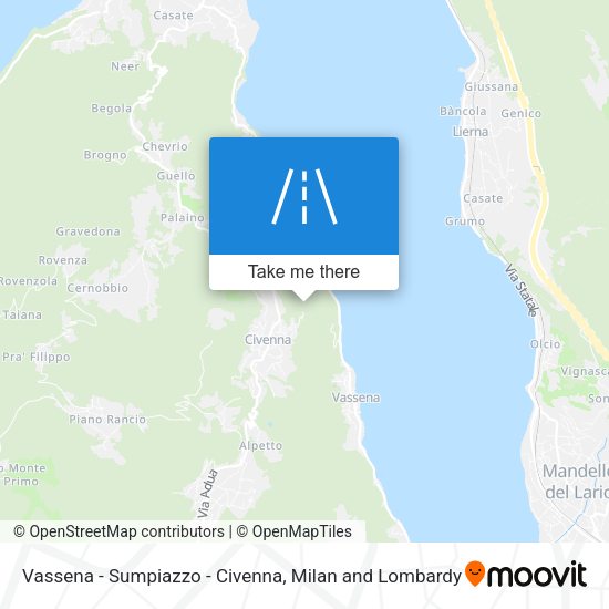 Vassena - Sumpiazzo - Civenna map
