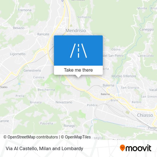 Via Al Castello map