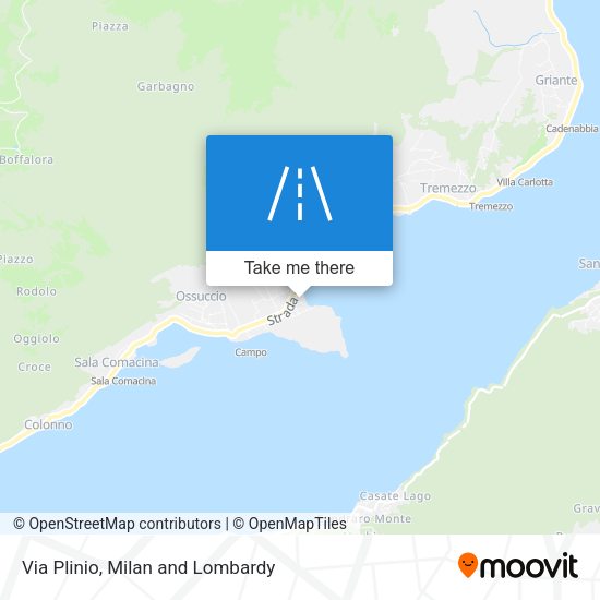 Via Plinio map