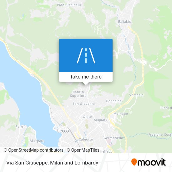 Via San Giuseppe map