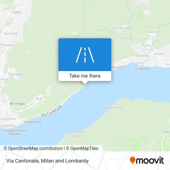 Via Cantonale map