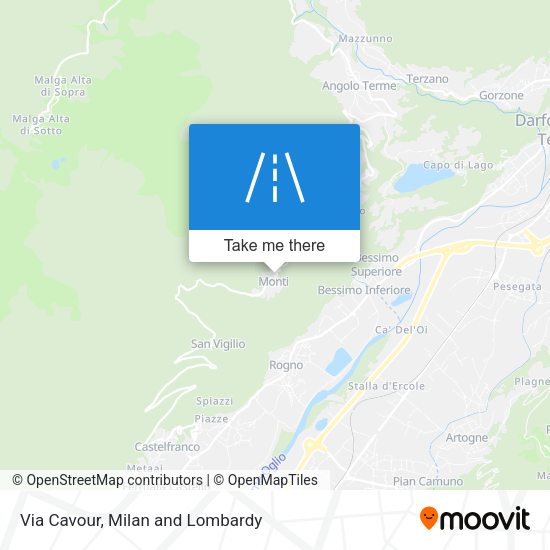 Via Cavour map