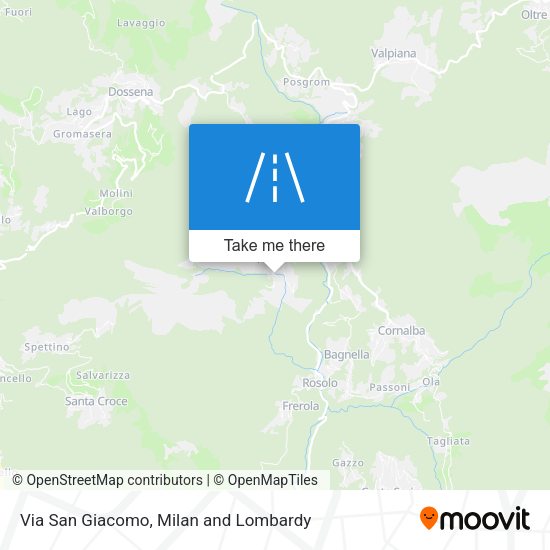 Via San Giacomo map