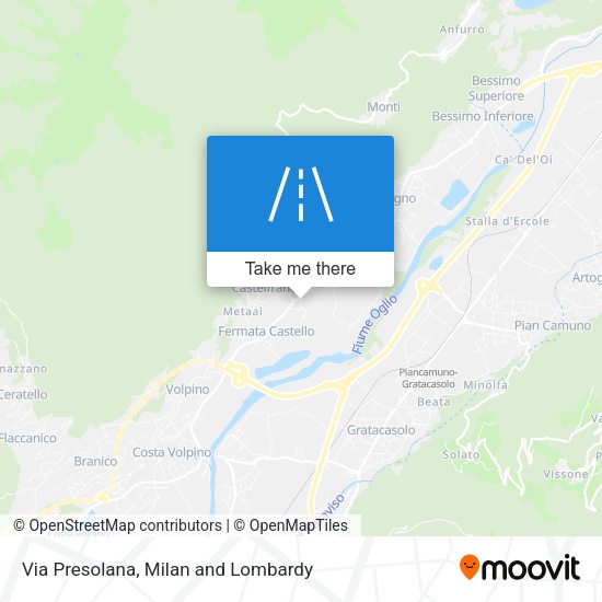 Via Presolana map