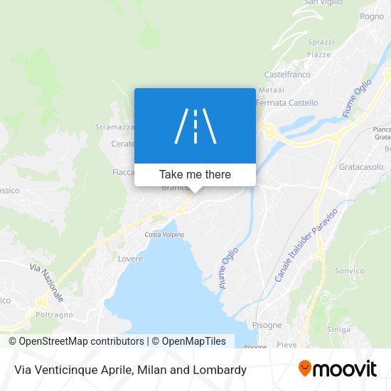 Via Venticinque Aprile map