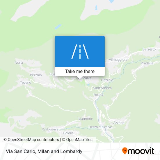 Via San Carlo map