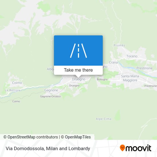 Via Domodossola map