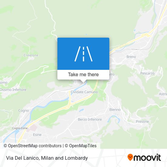 Via Del Lanico map
