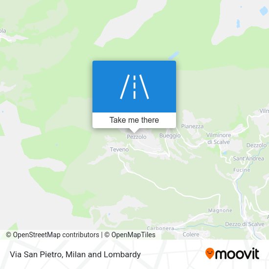 Via San Pietro map