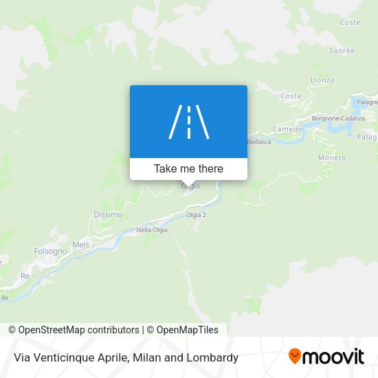 Via Venticinque Aprile map