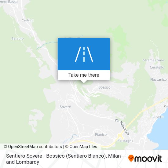 Sentiero Sovere - Bossico (Sentiero Bianco) map