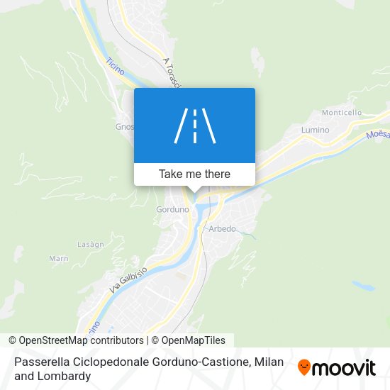 Passerella Ciclopedonale Gorduno-Castione map