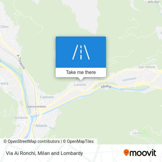 Via Ai Ronchi map