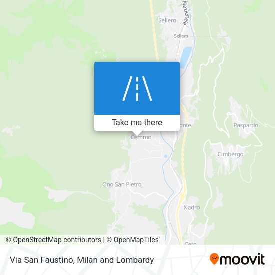 Via San Faustino map