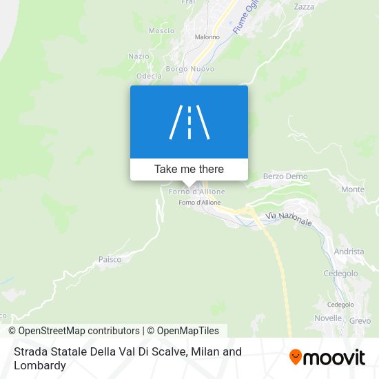 Strada Statale Della Val Di Scalve map