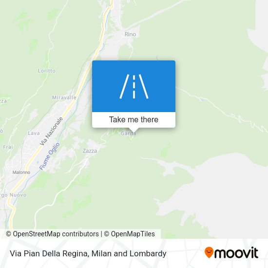 Via Pian Della Regina map