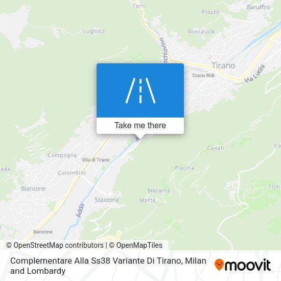 Complementare Alla Ss38 Variante Di Tirano map