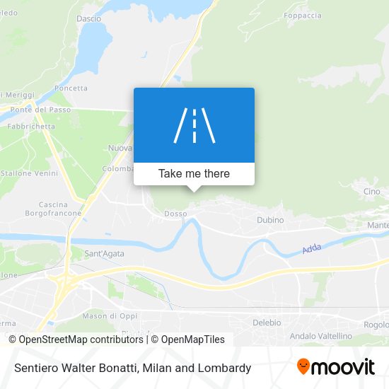 Sentiero Walter Bonatti map